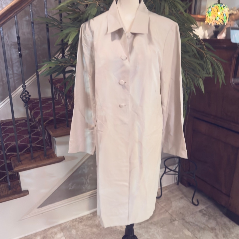 KENAR linen blend duster jacket excellent conditioner size 14. Long sleeve - Picture 3 of 16